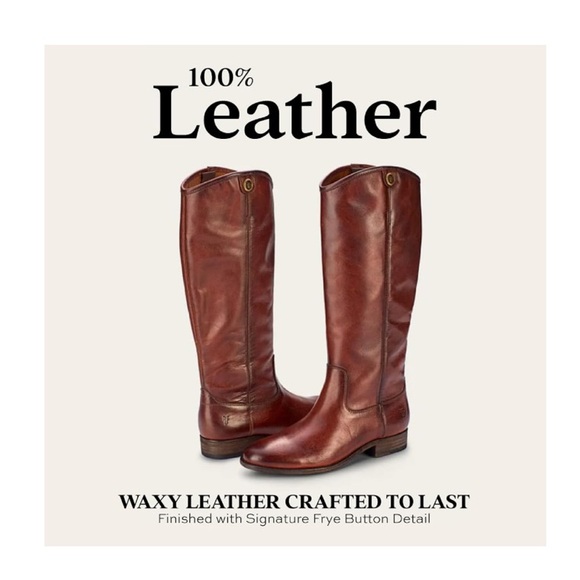 Frye Melissa Button 2 Redwood Tall Vintage signature Leather modern 8 - Picture 7 of 8